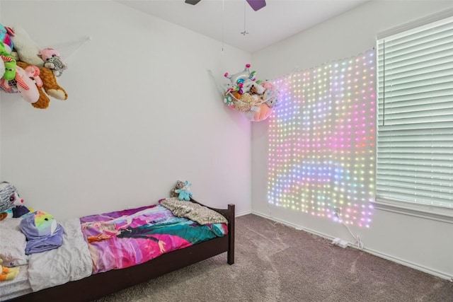 657 Bailey Park Dr, Jarrell, TX 76537 - carpeted bedroom featuring a ceiling fan