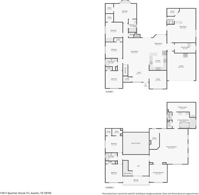 11611 Quarter Horse Trl, Austin, TX 78750 - view of property floor plan