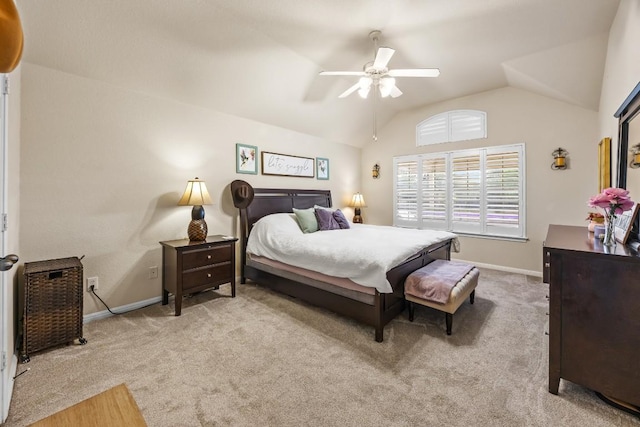 313 Polo Pony, Liberty Hill, TX 78642 - bedroom featuring carpet floors, lofted ceiling, and ceiling fan