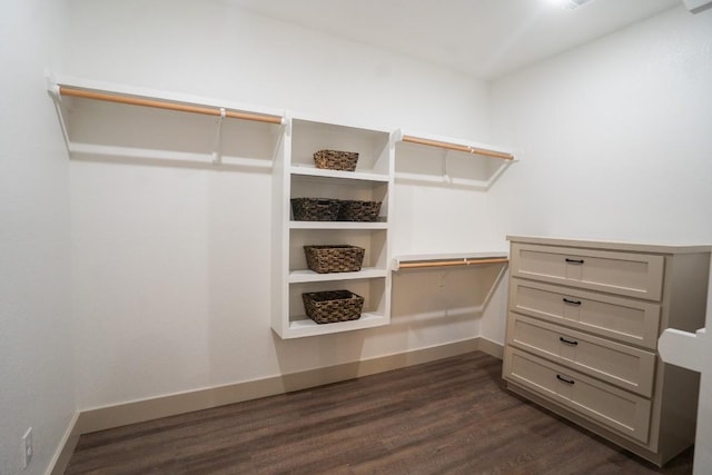 118 Kipapa Ct, Bastrop, TX 78602 - walk in closet featuring dark wood-style floors