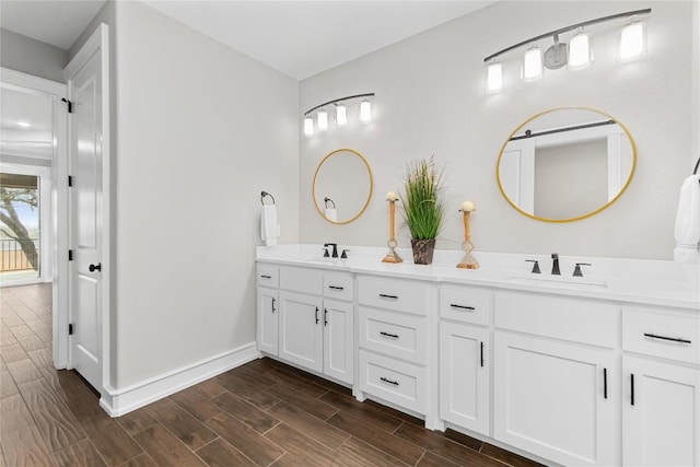 7026 Troyan, Temple, TX 76502 - full bath with double vanity and wood tiled floors