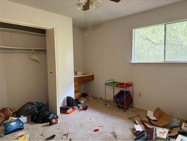 8306 Hanbridge Ln, Austin, TX 78736 - unfurnished bedroom with a textured ceiling, carpet floors, and a closet