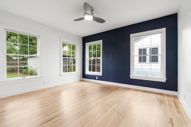 502 E 46th St, Austin, TX 78751 - unfurnished room with light wood-type flooring and ceiling fan