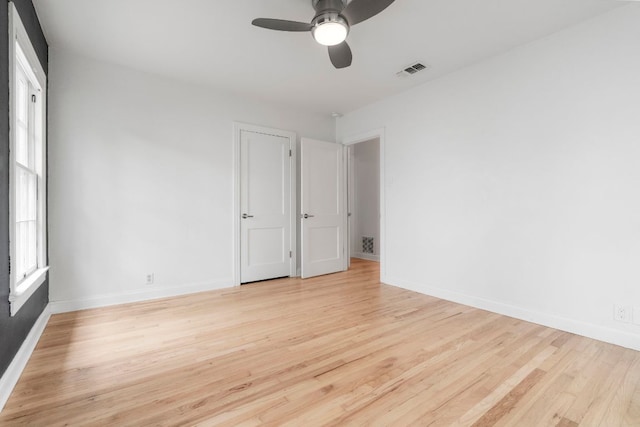 502 E 46th St, Austin, TX 78751 - spare room with ceiling fan and light wood-type flooring