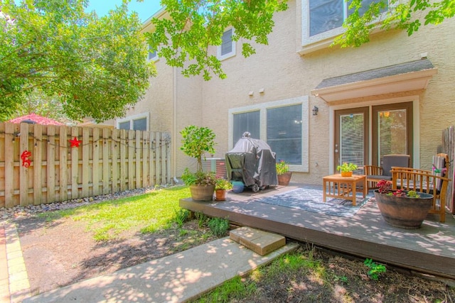 3300 Forest Creek Dr Unit 45, Round Rock, TX 78664 - view of yard with a wooden deck