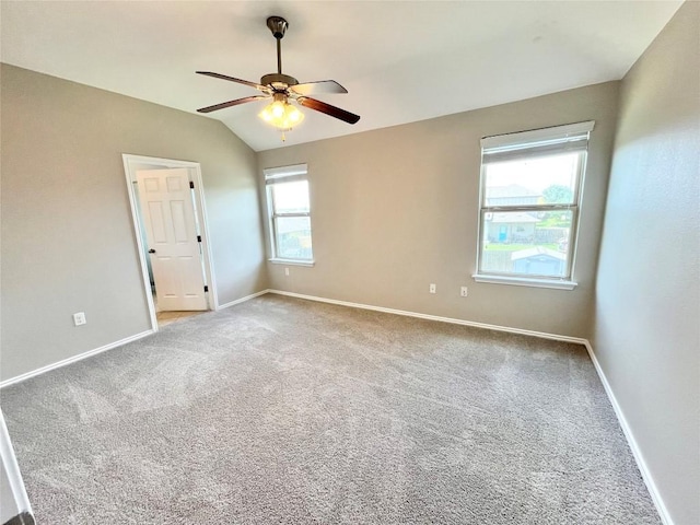 139 Diamondback Cv, Buda, TX 78610 - carpeted spare room featuring a ceiling fan and lofted ceiling