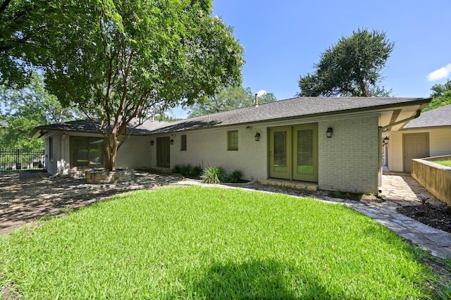 2507 Hartford Rd, Austin, TX 78703 - back of property with brick siding and roof with shingles