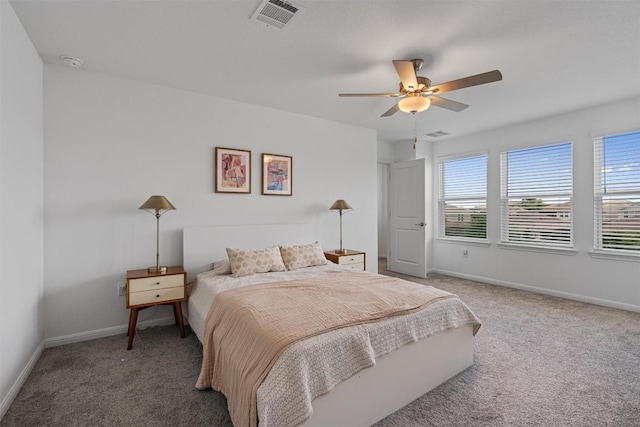 13506 Grand Central Dr, Pflugerville, TX 78660 - carpeted bedroom featuring baseboards and ceiling fan