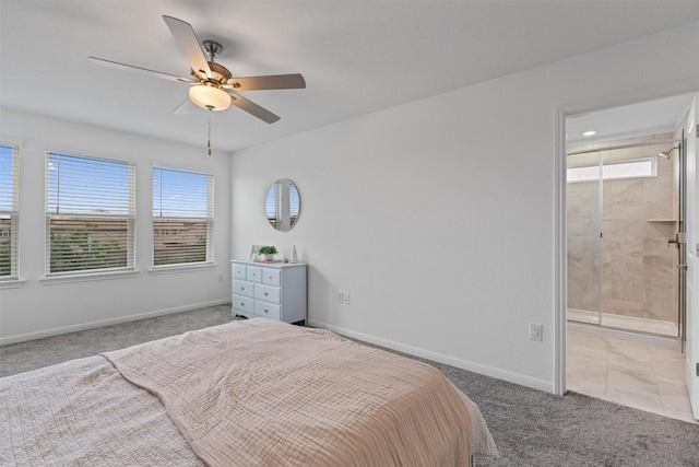 13506 Grand Central Dr, Pflugerville, TX 78660 - carpeted bedroom featuring baseboards and ceiling fan