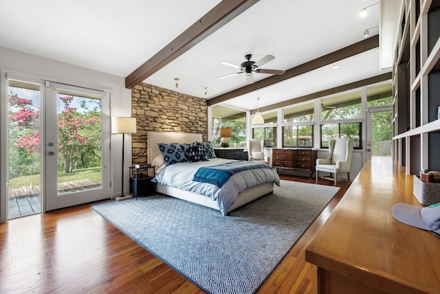 1200 Redbud Trl, West Lake Hills, TX 78746 - bedroom featuring access to outside and wood finished floors