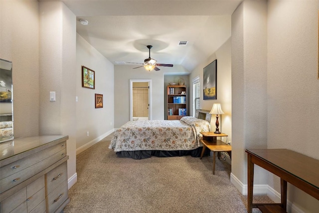 8709 Fescue Ln, Austin, TX 78738 - carpeted bedroom with baseboards and ceiling fan