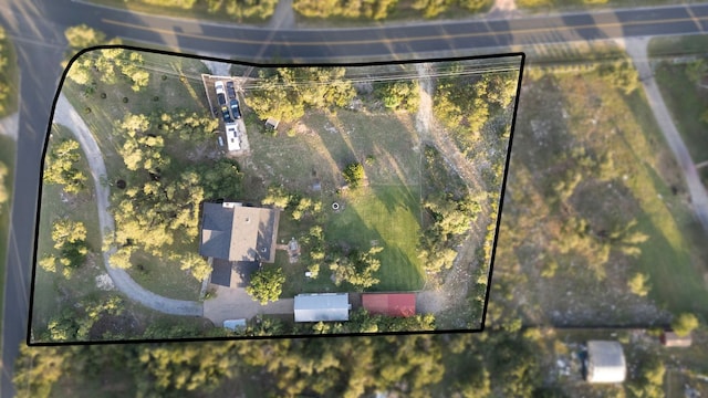 13100 N Ridge Cir, Leander, TX 78641 - aerial view of property and surrounding area with property parcel outlined