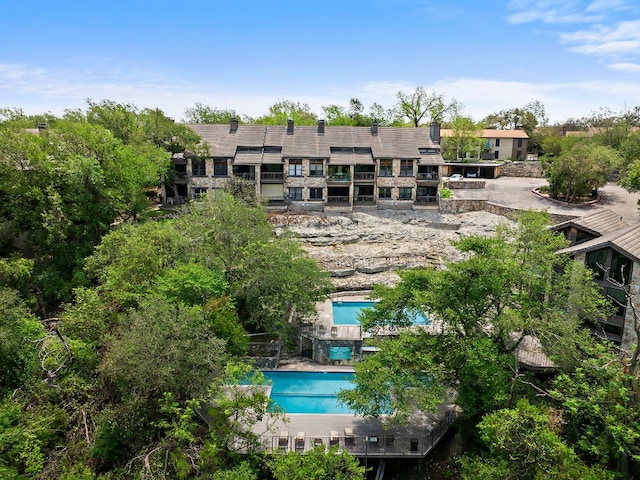 8200 Neely Dr Unit 119, Austin, TX 78759 - view from above of property featuring a pool area