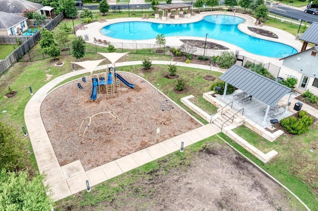 3417 Tralagon Trl, Pflugerville, TX 78660 - drone / aerial view of a pool