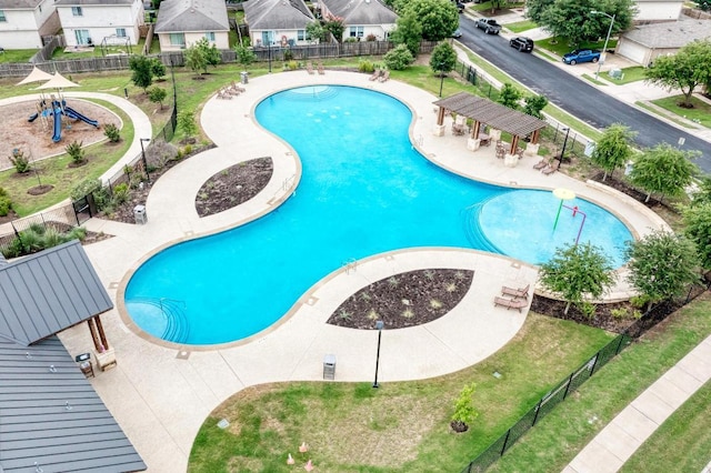 3417 Tralagon Trl, Pflugerville, TX 78660 - community pool with a residential view