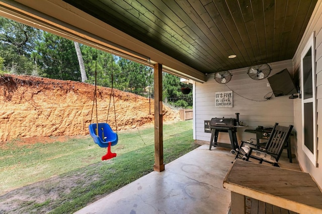 102 Moku Ct, Bastrop, TX 78602 - fenced backyard with a patio and area for grilling