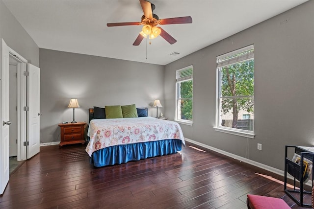 2611 Terlingua Dr, Cedar Park, TX 78613 - bedroom featuring hardwood / wood-style flooring and ceiling fan
