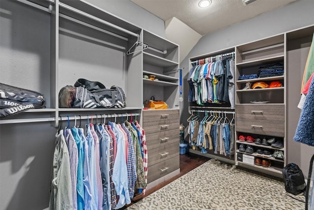 2611 Terlingua Dr, Cedar Park, TX 78613 - walk in closet with dark wood-type flooring