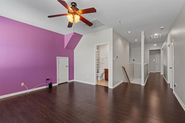 2611 Terlingua Dr, Cedar Park, TX 78613 - additional living space featuring ceiling fan, wood finished floors, and recessed lighting