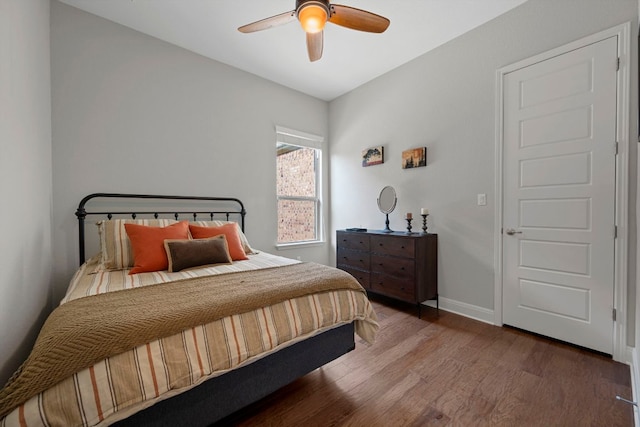 113 Swallowtail Dr, Austin, TX 78737 - bedroom featuring wood finished floors and ceiling fan