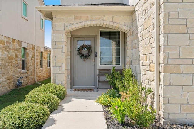 200 Mais Dr, Georgetown, TX 78626 - doorway to property featuring stone siding