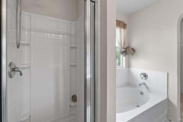 4608 Acers Ln, Austin, TX 78725 - bathroom with a shower stall and a bath