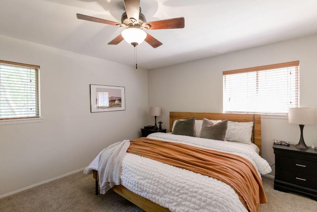 6612 Ashland Dr, Austin, TX 78723 - bedroom featuring light colored carpet and a ceiling fan