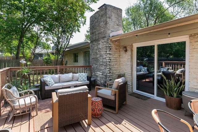 6612 Ashland Dr, Austin, TX 78723 - wooden terrace featuring an outdoor hangout area