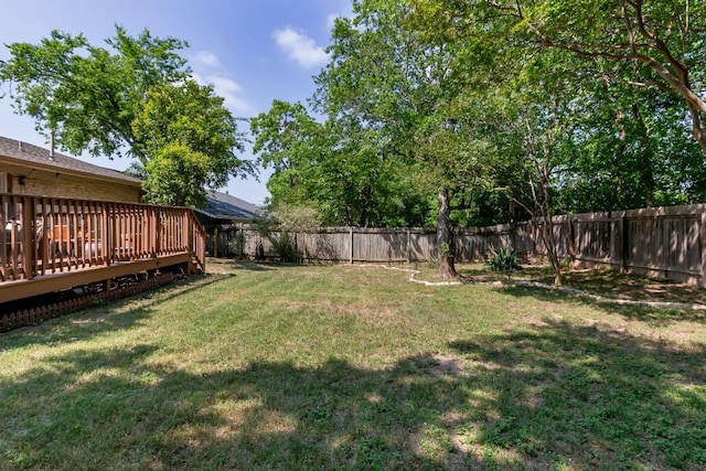 6612 Ashland Dr, Austin, TX 78723 - fenced backyard featuring a deck