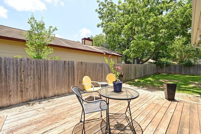 9710 Curlew Dr, Austin, TX 78748 - wooden deck featuring a fenced backyard