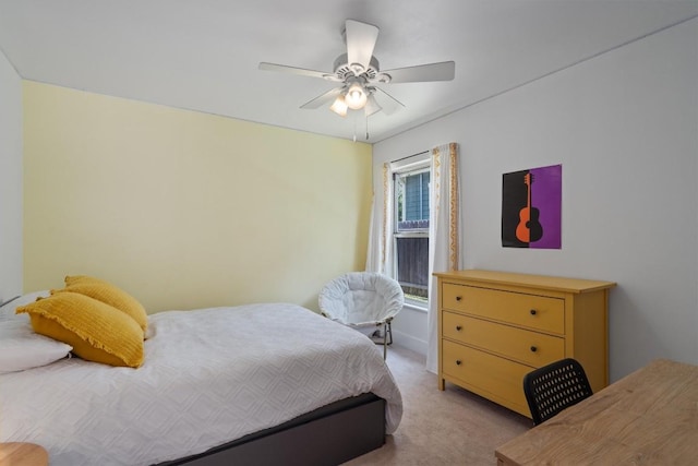 4604 Rue St, Austin, TX 78731 - bedroom with light carpet and a ceiling fan