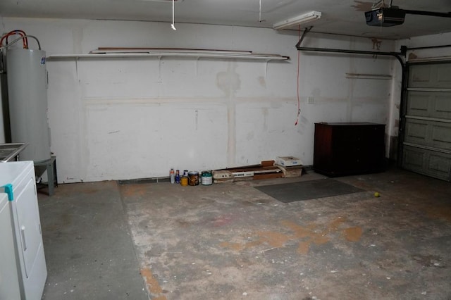 22631 John Rolfe Ln, Katy, TX 77449 - garage with gas water heater and a garage door opener