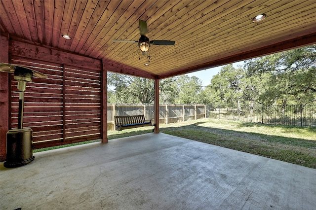 2011 Rachel Rdg, Cedar Park, TX 78613 - fenced backyard with a patio area and a ceiling fan