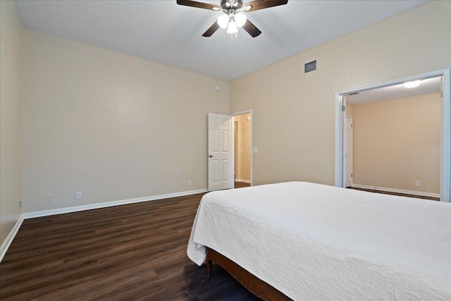 1601 Muledeer Run, Leander, TX 78641 - bedroom featuring wood finished floors and ceiling fan