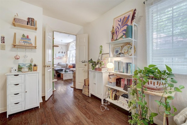 5907 Shanghai Pierce Rd, Austin, TX 78749 - living area featuring dark wood-style floors