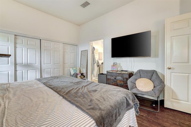 5907 Shanghai Pierce Rd, Austin, TX 78749 - bedroom with wood finished floors and a closet