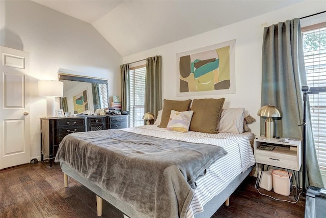 5907 Shanghai Pierce Rd, Austin, TX 78749 - bedroom featuring wood finished floors and vaulted ceiling
