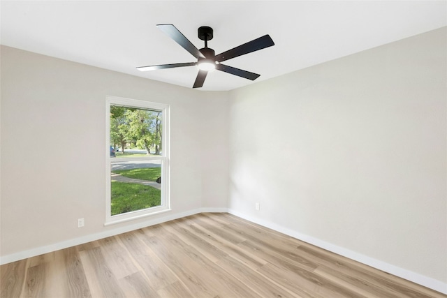 1806 Teton Dr, Austin, TX 78757 - empty room with light wood-style floors and a ceiling fan