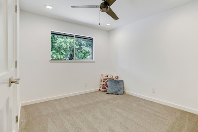 10206 Cripple Creek Cv, Austin, TX 78758 - unfurnished room featuring a ceiling fan, carpet flooring, and recessed lighting