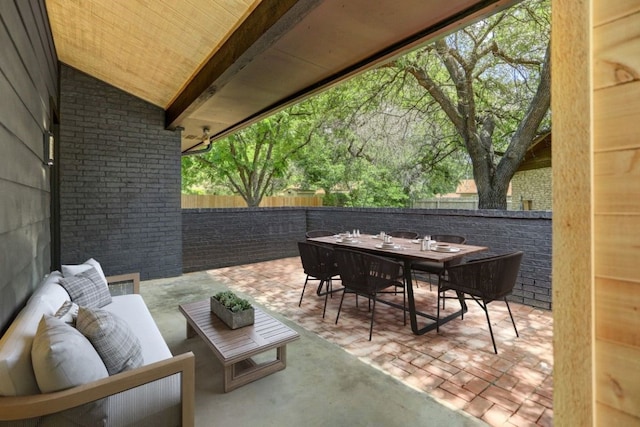 10206 Cripple Creek Cv, Austin, TX 78758 - fenced backyard featuring a patio area and outdoor dining area