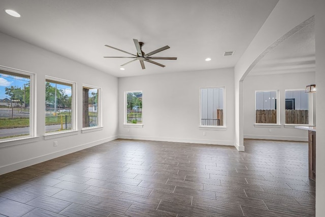 182 W Torrey St, New Braunfels, TX 78130 - spare room with a ceiling fan and recessed lighting