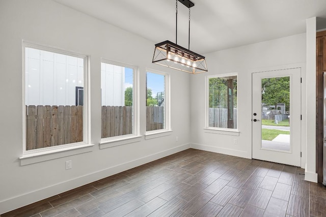 182 W Torrey St, New Braunfels, TX 78130 - unfurnished sunroom with a chandelier