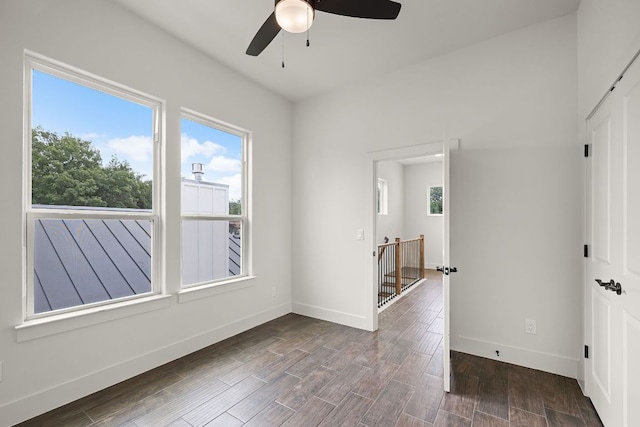 182 W Torrey St, New Braunfels, TX 78130 - spare room with a ceiling fan and wood finished floors