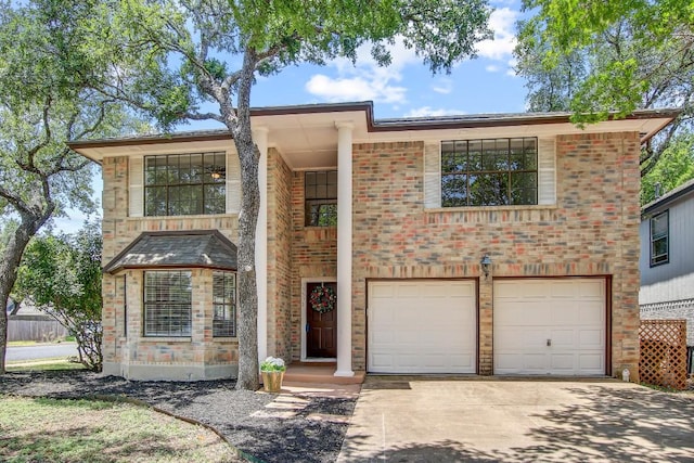 17516 Klamath Falls Dr, Round Rock, TX 78681 - view of front facade featuring a garage and concrete driveway