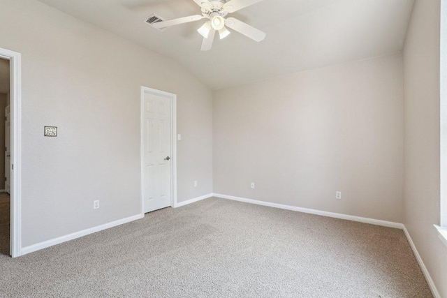 212 Boone Valley Dr, Round Rock, TX 78664 - carpeted spare room with ceiling fan and vaulted ceiling