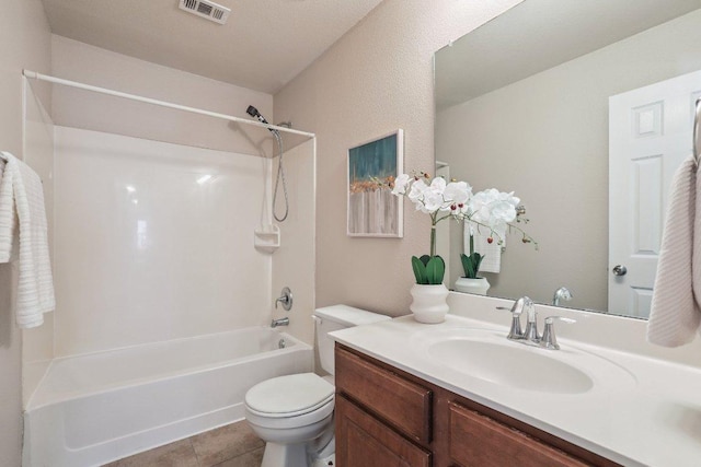 212 Boone Valley Dr, Round Rock, TX 78664 - bathroom with vanity,  shower combination, and tile patterned flooring