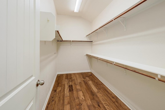1200 Falling Hills Dr, Georgetown, TX 78628 - walk in closet with wood finished floors and vaulted ceiling