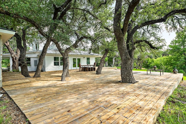 5204 Cueva Dr, Austin, TX 78738 - wooden deck featuring french doors