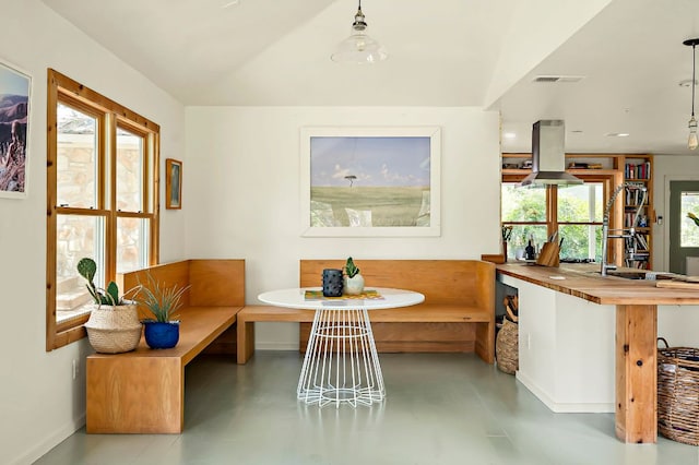 5204 Cueva Dr, Austin, TX 78738 - dining space featuring breakfast area and finished concrete floors