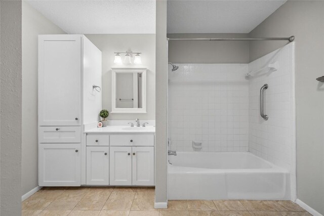 7162 Chimney Cors Unit 7204, Austin, TX 78731 - bathroom with tile patterned flooring, shower / bathtub combination, and vanity